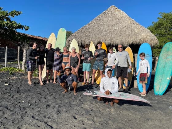 Surf, sun and smiles await!!! Family trip in Miramar Surf Camp, Nicaragua.