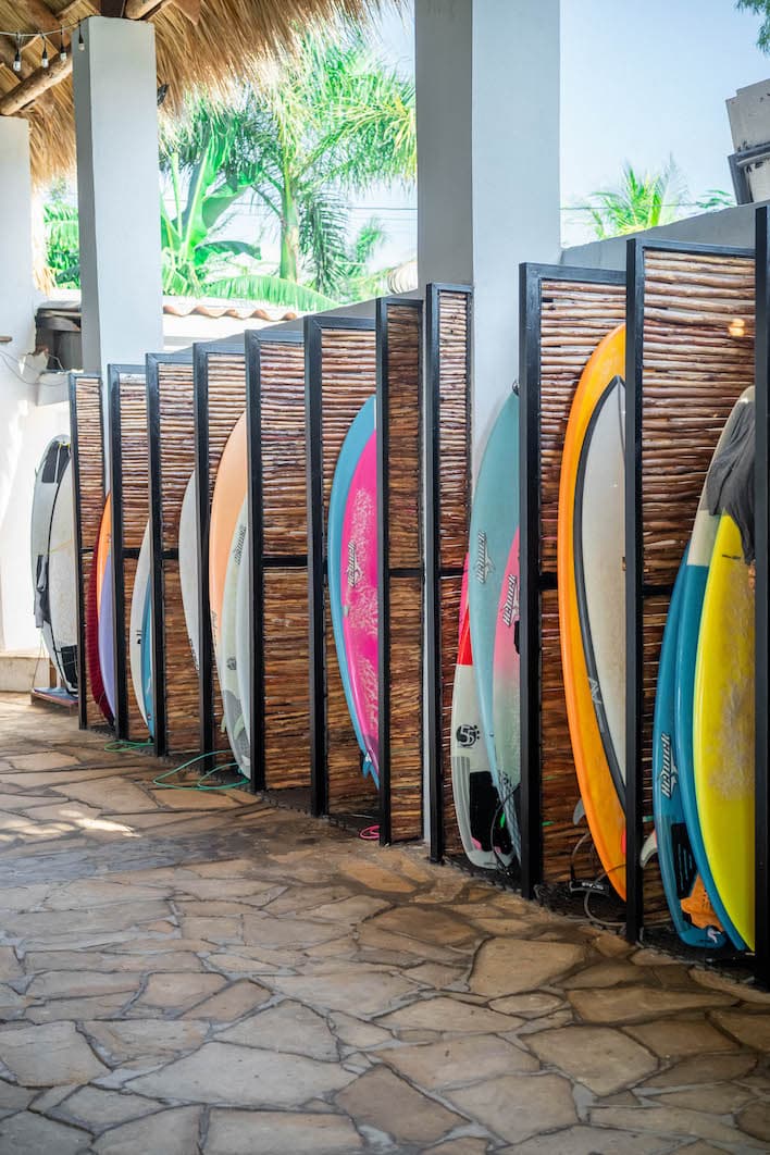 Board racks - Miramar Surfcamp