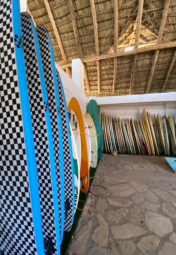 Board racks - Miramar Surfcamp