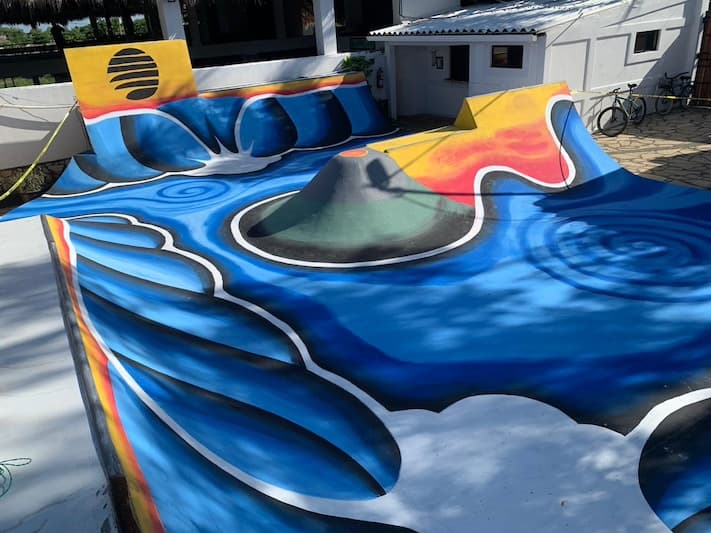 New Art and Exclusive Skate Park at Hotel Miramar Surf Camp!